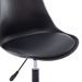 Chaise pivotante polypropylène et coussin simili cuir noir Stylish - Lot de 2 - Photo n°6