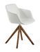 Chaise pivotante tissu beige et bois de frêne Ramia - Lot de 2 - Photo n°1