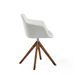 Chaise pivotante tissu beige et bois de frêne Ramia - Lot de 2 - Photo n°4