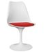 Chaise pivotante TULIPA Classique blanche – Coussin en simili cuir – Pied central en acier blanc brillant - Photo n°1