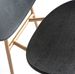 Chaise plastique ABS noir et pieds métal doré Nivo - Photo n°4