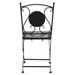 Chaise pliable métal noir et céramique grise Lacie - Lot de 2 - Photo n°2