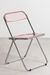 Chaise pliante métal chromé et polycarbonate rose transparent Pixel - Photo n°1
