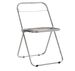 Lot de 4 chaises pliantes métal chromé et polycarbonat transparent KIVA - Photo n°1