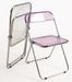 Lot de 4 chaises pliantes métal chromé et polycarbonat transparent KIVA - Photo n°1