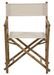 Chaise pliante tissu blanc et bambou clair Nayra - Photo n°2