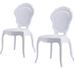Chaise polycarbonate blanc Loby - Lot de 2 - Photo n°1