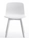 Chaise polypropylène avec pieds en hêtre teintés blanc Andy- Lot de 2 - Photo n°3