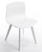 Chaise polypropylène avec pieds en hêtre teintés blanc Andy- Lot de 2 - Photo n°5