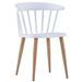 Chaise polypropylène blanc et pieds bois clair Noza - Lot de 2 - Photo n°2