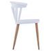 Chaise polypropylène blanc et pieds bois clair Noza - Lot de 2 - Photo n°4