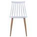 Chaise polypropylène blanc et pieds bois clair Neez - Lot de 4 - Photo n°3