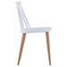 Chaise polypropylène blanc et pieds bois clair Neez - Lot de 4 - Photo n°4
