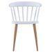 Chaise polypropylène blanc et pieds bois clair Noza - Lot de 4 - Photo n°3