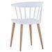Chaise polypropylène blanc et pieds bois clair Noza - Lot de 4 - Photo n°5