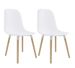 Chaise polypropylène blanc et pieds bois clair Mee - Lot de 2 - Photo n°2