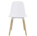 Chaise polypropylène blanc et pieds bois clair Mee - Lot de 2 - Photo n°3