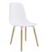 Chaise polypropylène blanc et pieds bois clair Mee - Lot de 4 - Photo n°2