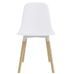 Chaise polypropylène blanc et pieds bois clair Mee - Lot de 4 - Photo n°3