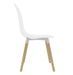 Chaise polypropylène blanc et pieds bois clair Mee - Lot de 4 - Photo n°4