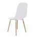 Chaise polypropylène blanc et pieds bois clair Mee - Lot de 4 - Photo n°5