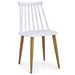 Chaise polypropylène blanc et pieds métal beige Nordi - Lot de 2 - Photo n°2