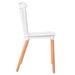 Chaise polypropylène blanc pieds bois clair Boop - Lot de 6 - Photo n°4