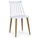 Chaise polypropylène blanc pieds imitation bois Nordi - Lot de 4 - Photo n°2