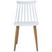 Chaise polypropylène blanc pieds imitation bois Nordi - Lot de 4 - Photo n°3