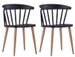 Chaise polypropylène noir et pieds bois clair Noza - Lot de 2 - Photo n°1