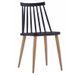 Chaise polypropylène noir et pieds bois clair Neez - Lot de 2 - Photo n°2