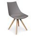 Chaise polypropylène Taupe et assise Taupe Paola - Lot de 4 - Photo n°1