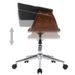 Chaise réglable simili cuir noir et bois foncé Tessa - Lot de 2 - Photo n°4