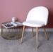 Chaise rembourrée simili cuir blanc et pieds acier naturel Kiluma - Photo n°2