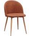 Chaise rembourrée simili cuir marron clair et pieds acier naturel Kiluma - Photo n°1