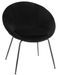 Chaise ronde métal et textile noir Chania L 69 cm - Photo n°1