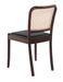 Chaise rotin simili cuir noir et bois de frêne Emile - Lot de 2 - Photo n°3