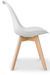 Chaise scandinave avec coussin simili blanc Genève - Lot de 2 - Photo n°3