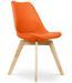 Chaise scandinave avec coussin simili orange Genève - Lot de 2 - Photo n°1