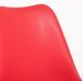 Chaise scandinave avec coussin simili rouge Genève - Lot de 2 - Photo n°5