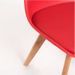 Chaise scandinave avec coussin simili rouge Genève - Lot de 2 - Photo n°6