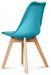 Chaise scandinave bleu turquoise Keny - Lot de 2 - Photo n°4
