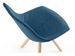 Chaise scandinave bleue en tissu avec pieds en hêtre naturel Laura- Lot de 2 - Photo n°7