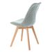 Chaise scandinave en tissu doux et bois de Hêtre Romba – Confort et élégance - Photo n°1