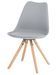 Chaise scandinave gris assise coussin simili cuir Norda - Photo n°1