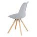Chaise scandinave gris assise coussin simili cuir Norda - Photo n°2