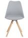 Chaise scandinave gris assise coussin simili cuir Norda - Photo n°3