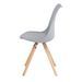 Chaise scandinave gris assise coussin simili cuir Norda - Photo n°4