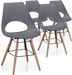 Chaise scandinave gris foncé Dona - Lot de 4 - Photo n°1