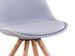 Chaise scandinave grise assise coussin simili cuir Norda - Lot de 2 - Photo n°6